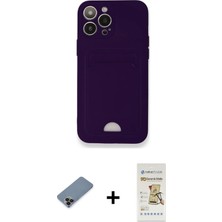 Cepte Toptan iPhone 12 Pro Max Vadi Çizgi Prime - Siyah Mat Seramik Nano Ekran Koruyucu + Siyah Metal Kamera Lens Koruma Cam