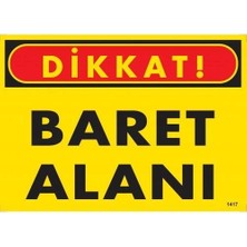 Twin Store Dikkat Baret Alanı Uyarı Levhası 25X35 KOD:1417