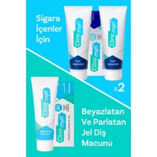 Clinomyn Smokers Sigara Içenler Için 75ml X 2 + Temizle Parlat Fresh Jel Diş Macunu 75ml
