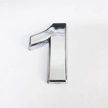 Twin Store 1 Rakamı 3,75 cm Krom Yapışkanlı