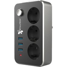 Twin Store 3 Priz 3xusb 2 mt Kablo Anahtarlı Akım Korumalı Priz TGFTR02