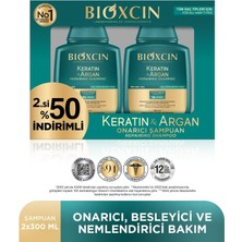 Bioxcin Keratin Argan Onarıcı Şampuan 300 ml 2'li Avantaj Paketi Onarıcı Etki ile Tüm Saçlar İçin