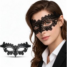Twin Store Siyah Dantel Venedik Maskesi Kadın – Zarif Parti &amp; Balo Maskesi 1 No