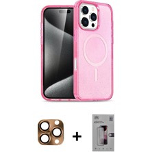Cepte Toptan iPhone 16 Pro Max Nova Asil Prime - Siyah Bilvis 3D Mat Cam Ekran Koruyucu + Çöl Titanyum Pers Alüminyum Kamera Lens