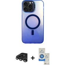 iPhone 15 Pro Doruk Klasik Prime - Şeffaf Royal Nano Ekran Koruyucu + Titanyum Gri Raze Metal Kamera Lens