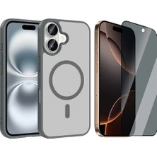 Vendas Apple iPhone 16 Kılıf M-safe Şarj Özellikli Zore Babet Kapak + Hayalet Ekran Koruyucu