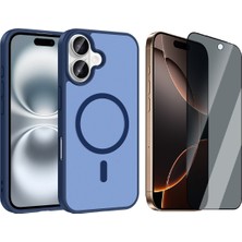 Vendas Apple iPhone 16 Kılıf M-safe Şarj Özellikli Zore Babet Kapak + Hayalet Ekran Koruyucu