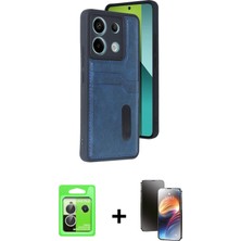 Redmi Note 13 Pro 5g Yörünge Işık Serisi - Siyah 3D Antistatik Mat Seramik Nano Ekran Koruyucu + Gümüş Raze Metal Kamera Lens