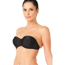 Emay İç Giyim Emay Şeffaf Askılı Push Up Sütyen 701 Siyah