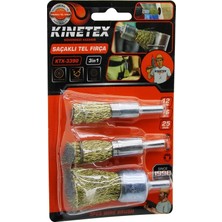 Uravas Store Kınetex KTX-3390 ( 3pcs Set ) Saçaklı Tel ( 12MM 16MM 25MM ) ( Matkapa Takılabilir )*10X24