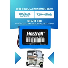 Electroll Skyjet Dıdı Uyumlu Batarya (Standart Kapasite) Lifepo4 72V 45AH Elektrikli Motorsiklet Bataryası