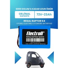 Regal Raptor K4 Uyumlu Batarya (Standart Kapasite) Lifepo4 72V 23AH Elektrikli Otomobil Bataryası