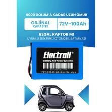 Regal Raptor M1 Uyumlu Batarya (Standart Kapasite) Lifepo4 72V 100AH Elektrikli Otomobil Bataryası