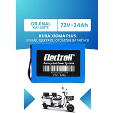 Kuba Xigma Plus Uyumlu Batarya (Standart Kapasite) Lifepo4 72V 24AH Elektrikli Otomobil Bataryası