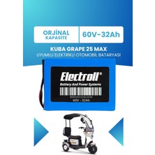 Kuba Grape 25 Max Uyumlu Batarya (Standart Kapasite) Lifepo4 60V 32AH Elektrikli Otomobil Bataryası