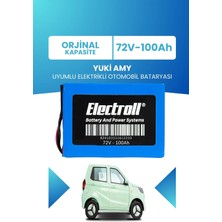 Yuki Amy Uyumlu Batarya (Standart Kapasite) Lifepo4 72V 100AH Elektrikli Otomobil Bataryası