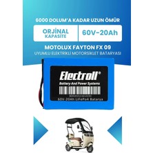 Electroll Kral Kr-22 Leonis Uyumlu Batarya (Standart Kapasite) Lifepo4 60V 20AH Elektrikli Motorsiklet Bataryası