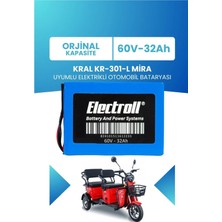 Kral KR-301-L Mira Uyumlu Batarya (Standart Kapasite) Lifepo4 60V 32AH Elektrikli Otomobil Bataryası