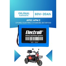 Apec Apm 2 Uyumlu Batarya (Standart Kapasite) Lifepo4 60V 20AH Elektrikli Otomobil Bataryası