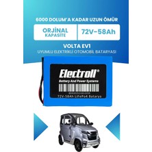 Electroll Volta Ev1 Uyumlu (Standart Kapasite) Lifepo4 72V 60AH Elektrikli Otomobil Bataryası