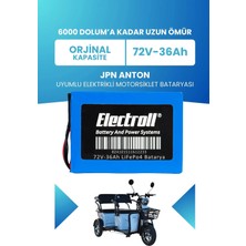 Electroll Jpn Anton Uyumlu Batarya (Standart Kapasite) Lifepo4 72V 36AH Elektrikli Motorsiklet Bataryası