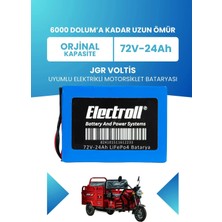 Electroll Jgr Voltis Uyumlu Batarya (Standart Kapasite) Lifepo4 72V 24AH Elektrikli Motorsiklet Bataryası