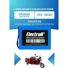 Electroll Csn Atlas Uyumlu Batarya (Standart Kapasite) Lifepo4 72V 36AH Elektrikli Motorsiklet Bataryası