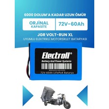 Electroll Jgr Volt-Run Xl Uyumlu Batarya (Standart Kapasite) Lifepo4 72V 60AH Elektrikli Motorsiklet Bataryası