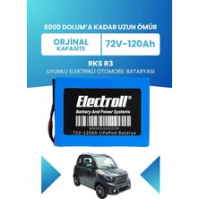 Electroll Rks R3 Uyumlu Batarya (Standart Kapasite) Lifepo4 72V 120AH Elektrikli Otomobil Bataryası