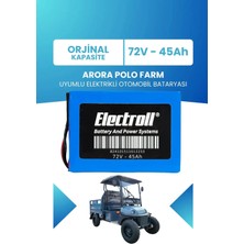 Electroll Arora Polo Farm Uyumlu Batarya (Standart Kapasite) Lifepo4 72V 45AH Elektrikli Otomobil Bataryası