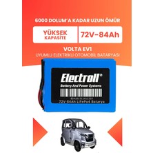 Electroll Volta Ev1 Uyumlu (Yüksek Kapasite) Lifepo4 72V 84AH Elektrikli Otomobil Bataryası
