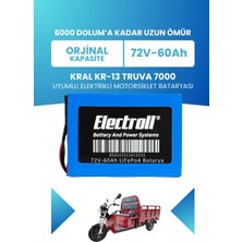 Electroll Kral Kr-13 Truva 7000 Uyumlu Batarya (Standart Kapasite) Lifepo4 72V 60AH Elektrikli Motorsiklet Bataryası
