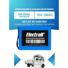 Electroll Skyjet Re Van Pro Uyumlu Batarya (Standart Kapasite) Lifepo4 72V 58AH Elektrikli Motorsiklet Bataryası