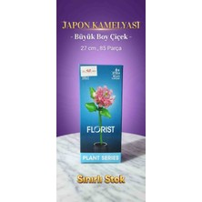 Kobe Japon Kamelyası Çiçeği Blok Seti 🌸 Çiçek  Benzeri Blok | 87 Parça | 3d puzzle 26 cm Büyük Boy4