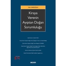 Seçkin Kiraya Verenin Ayıptan Doğan Sorumluluğu Tahir Sarıdoğan 1. Baskı, Aralık 2023