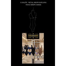 Manken İstanbul Gümüş Kaplama Metal Vücut Şekilli Mayo Askısı Bikini Askısı Iç Çamaşır Askısı