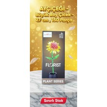 Kobe Ayçiçeği  Blok Seti 🌸 Çiçek  Benzeri Blok | 3d puzzle 150 Parça | 27 cm Büyük Boy5