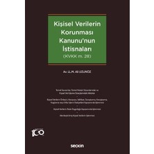  kişisel verilerin korunması kanununun ıstisnaları ali uzunöz 1. baskı, nisan 2023