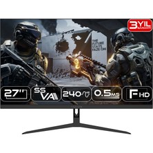 Fazeon X27F250S 27″ 240Hz 0.5ms Fast Va Fhd Hdmı*1 + Dp*1+Usb*1 Rgb Gamıng Monıtor