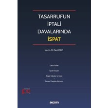 Seçkin Tasarrufun İptali Davalarında İspat Mert Mavi 1. Baskı, Eylül 2023