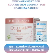 Wellvalens Collagen Shot + Gluta-C Set | 5500 Mg Kolajen, Glutatyon & Vitamin C ile Cilt Işıltısı, Antioksidan ve Beauty Desteği