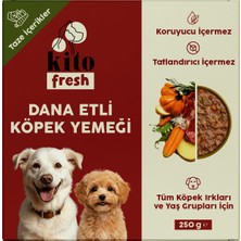 Kito Fresh Dana Etli Köpek Yemeği %100 Taze İçerikli Mama 250 gr