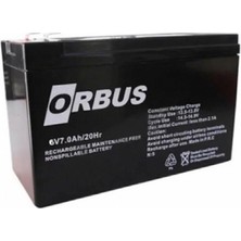 Orbus 6V 7AH Bakımsız Tip Kuru Akü 7 A Akım Kapasitesi ile Güçlü Performans Sunar