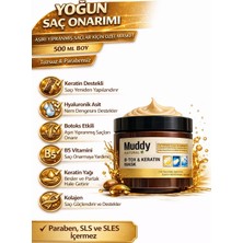 Muddy B-Tox And Keratin Onarıcı Saç Bakım Maskesi 500 ml