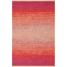 Halımax Rope Ktn 01 Terra Pink Ombre Renk Geçişli Yıkanabilir Pamuk Dokuma Çift Taraflı Kilim