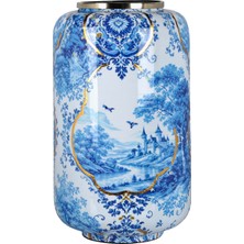 LuckyArt Blue Heritage Dekoratif Vazo 35CM
