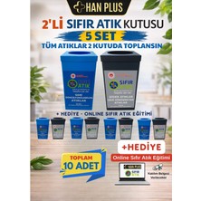 Han Plus Geri Dönüşüm Kutusu Seti | 2'li Set, 12 Adet | Sıfır Atık Kutusu + Online Sıfır Atık Eğitimi