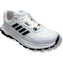 Best Of 2045-26 Anorak Deri Anatomik Erkek Sneaker Beyaz Siyah