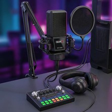 Midex MX-2020 Compact Set-1 Efektli Ses Kartı Mikrofon Stand Seti (PC ve Telefon)