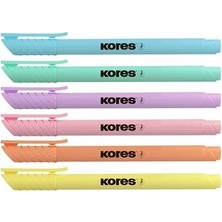 Kores High Liner Pastel Set Işaretleme Kalemi, Chisel Tip
